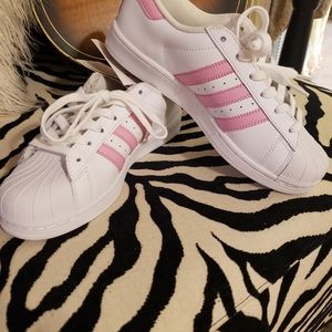 Pink and White All Star Adidas Women's Sneakers